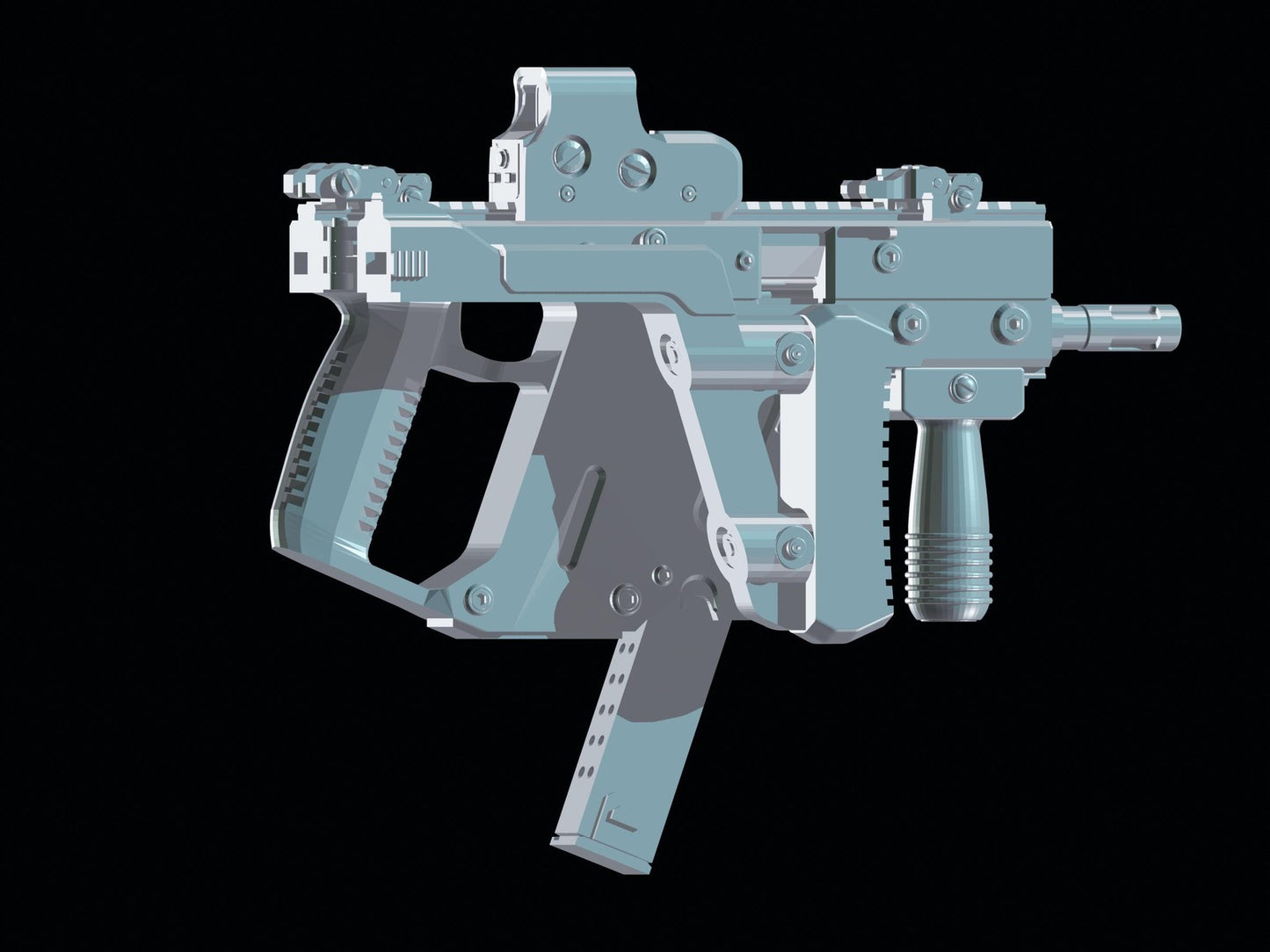 1/12 Scale Kriss Vector SMG: Toy Rifle Accessory for Action Figures