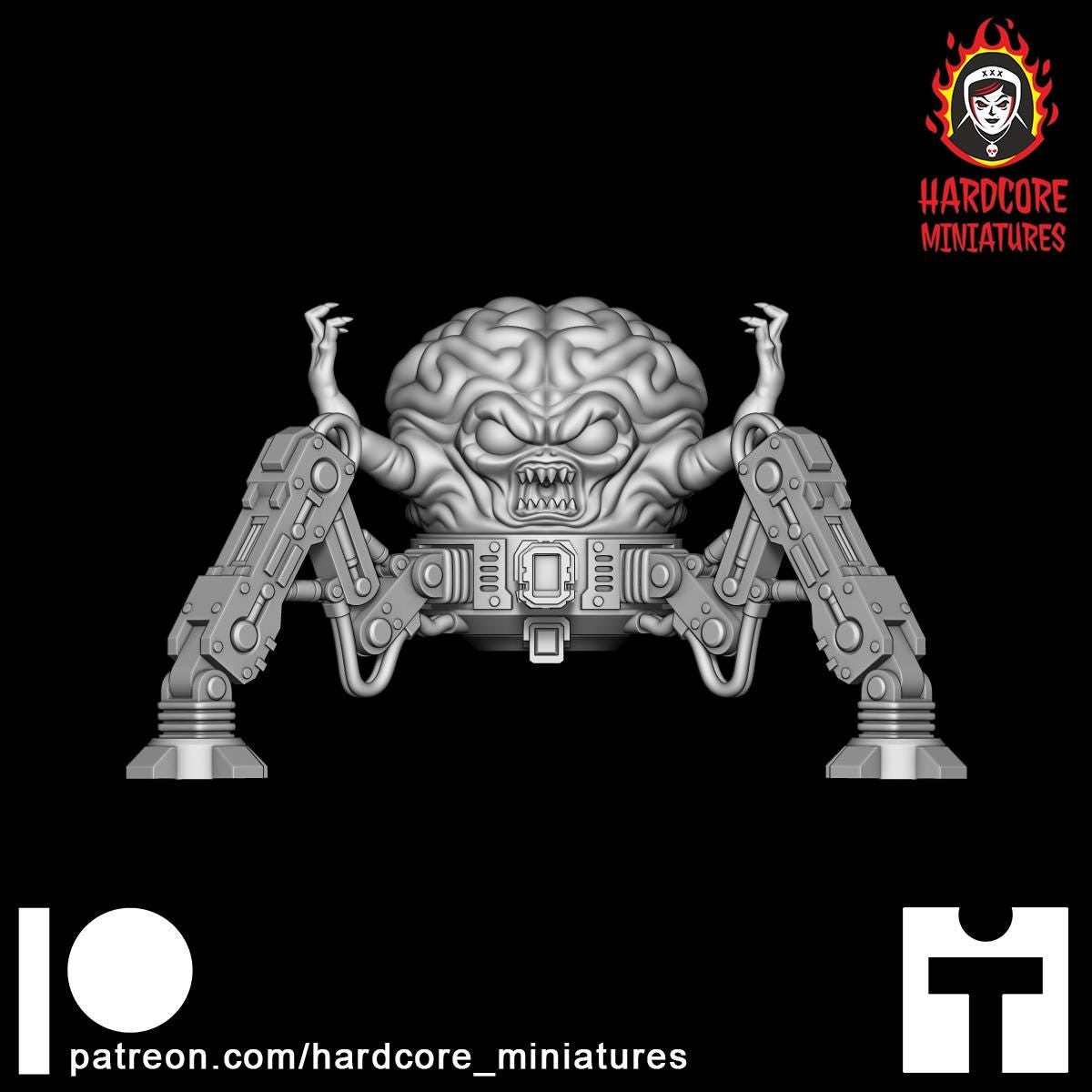 arachnoBrain Standing 32mm dnd miniature video game Arachnotron