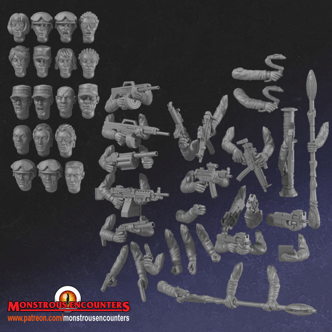 SG team 28mm army builder set 1 3d printed minis GI Joe tabletop