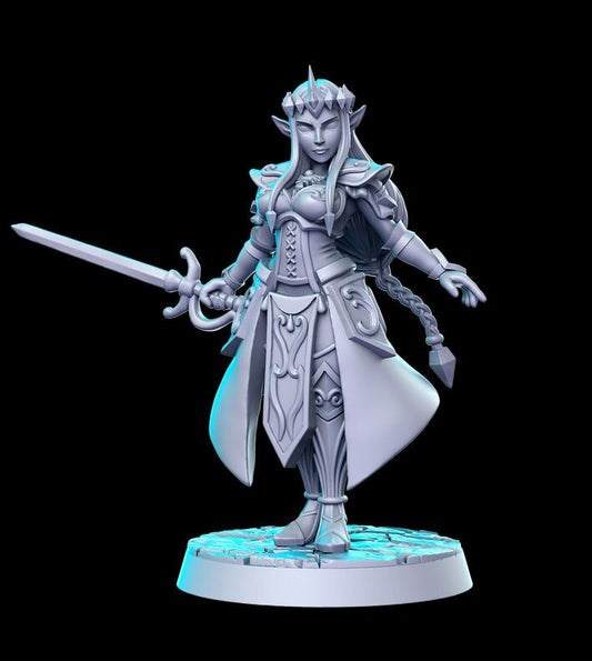 Zalidra (Elven Princess) - 35mm Miniature | DnD Mini | Superhero Miniature | RN