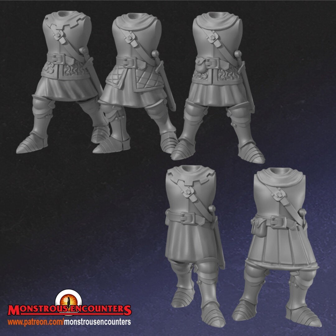 Breton Men at arms polearms medium armor unit 28mm army builder 3d printed mini