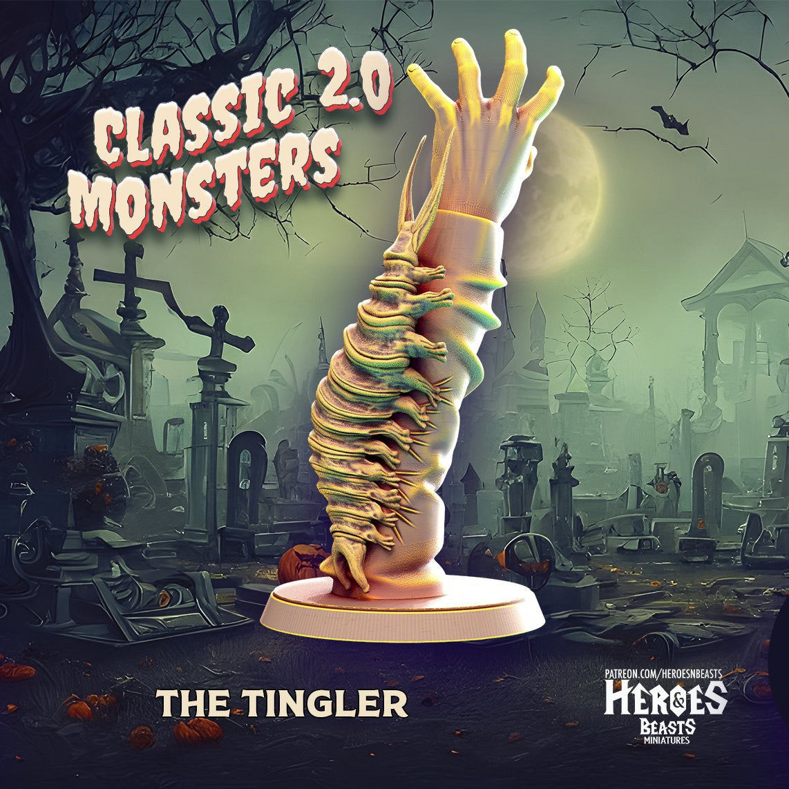 The Tingler | hand Miniature | Heroes & Beasts | Classic Movie Monsters | DnD |