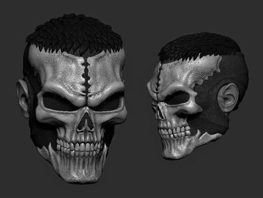 Skull trooper, punisher head 1/12 head GI Joe classified 1:12 mezco marvel lege