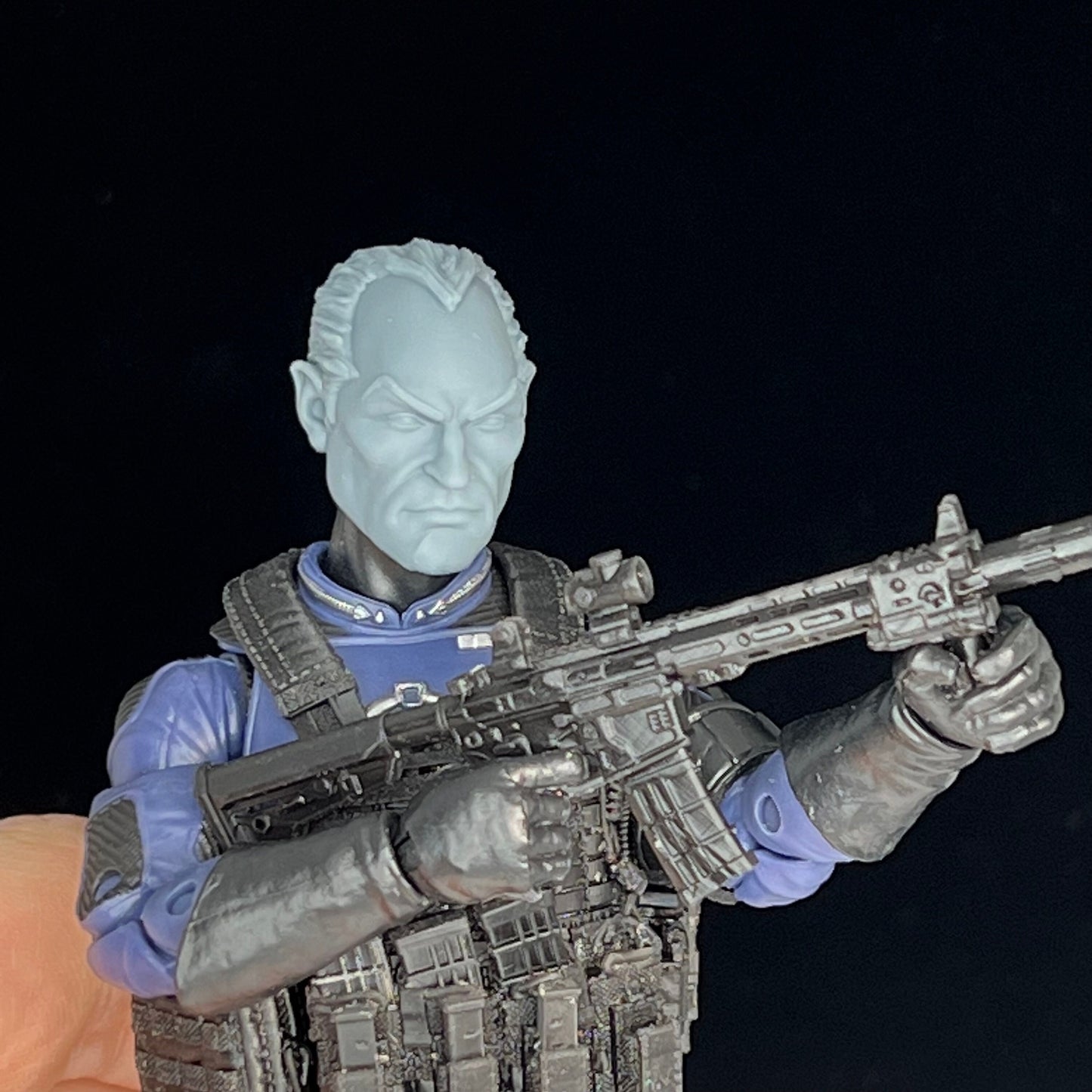 GI Joe troop builder head custom head sculpt 1/12 classified, black series, mez
