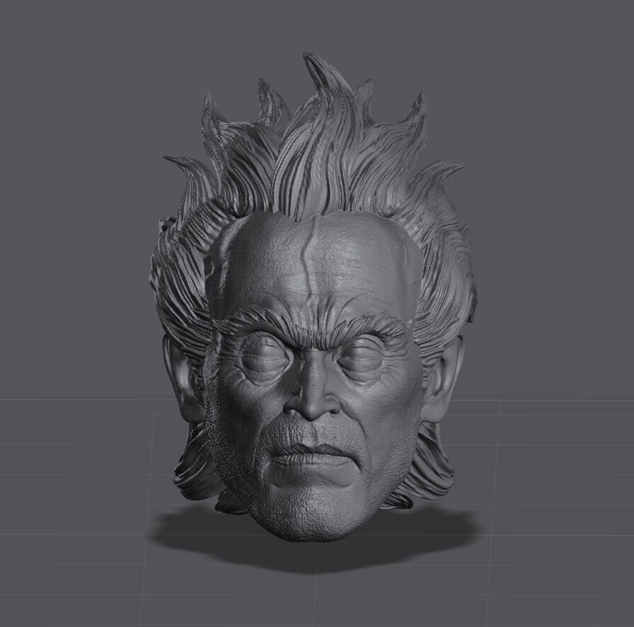 not Rick Sanchez 1/12 scale head unpainted GI Joe Classified, mezco, neca, blac