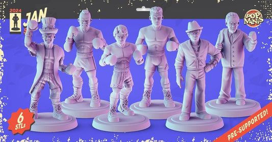 Rocky 34mm Minis tabletop gaming, DnD Apollo Creed, Stallone