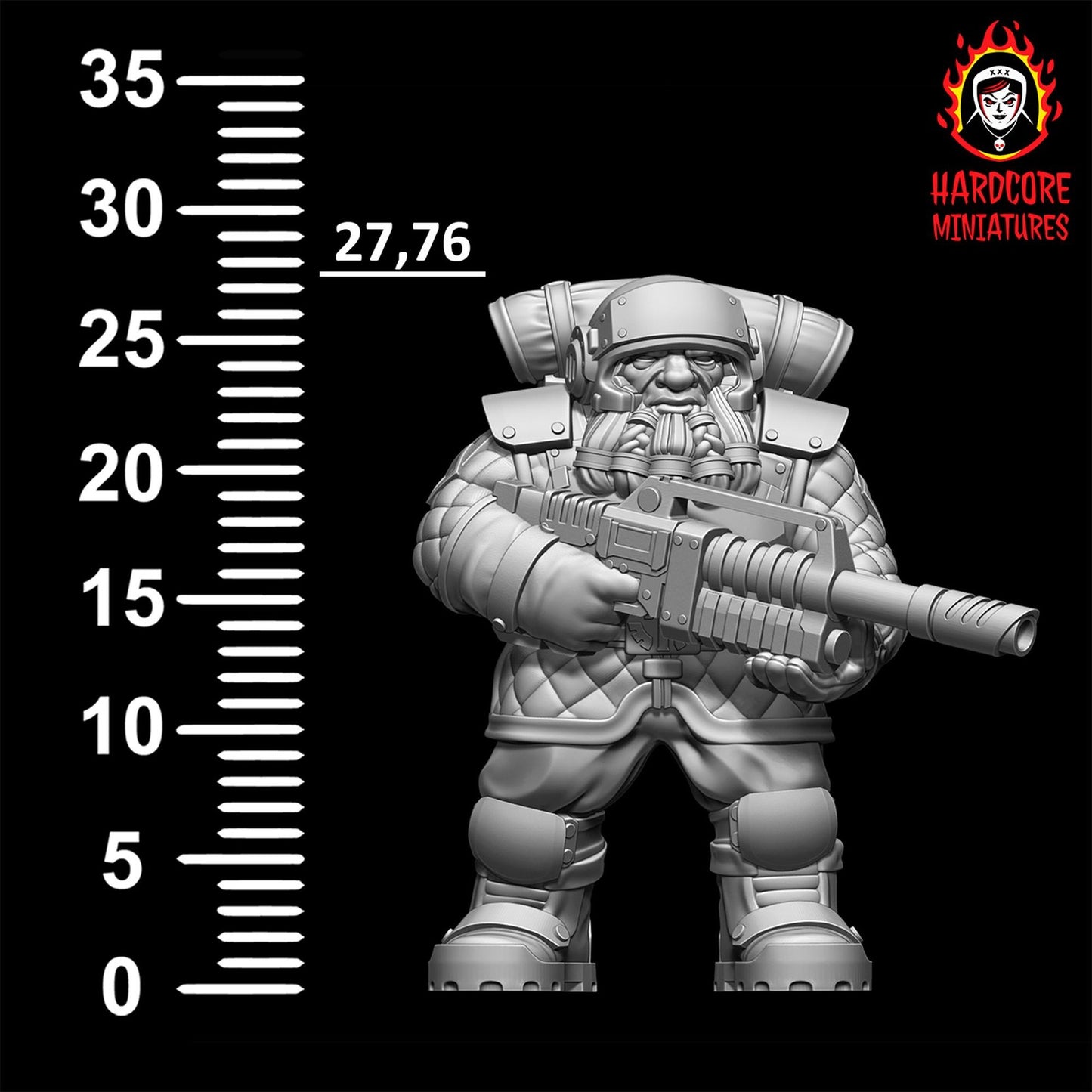 Space Dwarves Veterans Lasers 28mm army builder set 1 3d printed minis tabletop