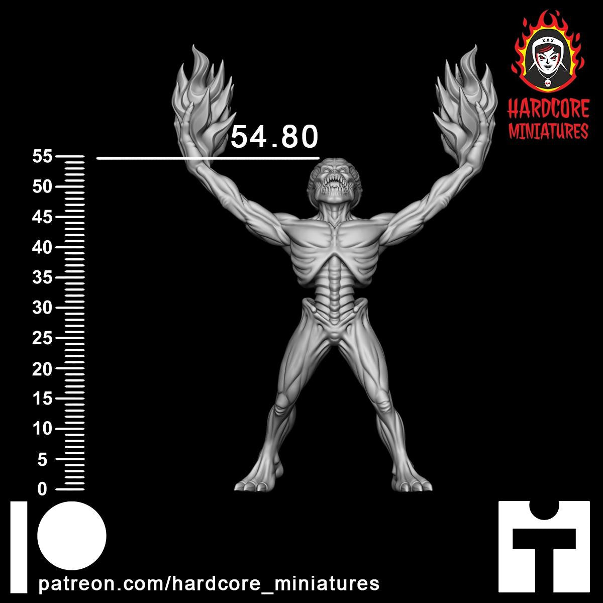 Archdemon Glorious modular 32mm dnd miniature Martian Trooper doom video game2