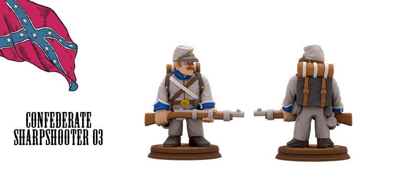 Confederate sharpshooters American Civil War Set DnD Miniature, Tabletop RPG, F