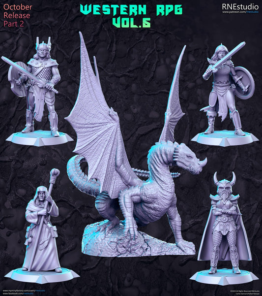 Western RPG Vol 5 Full Set DnD Miniature, Tabletop RPG Mini, D&D Figurines, Fan