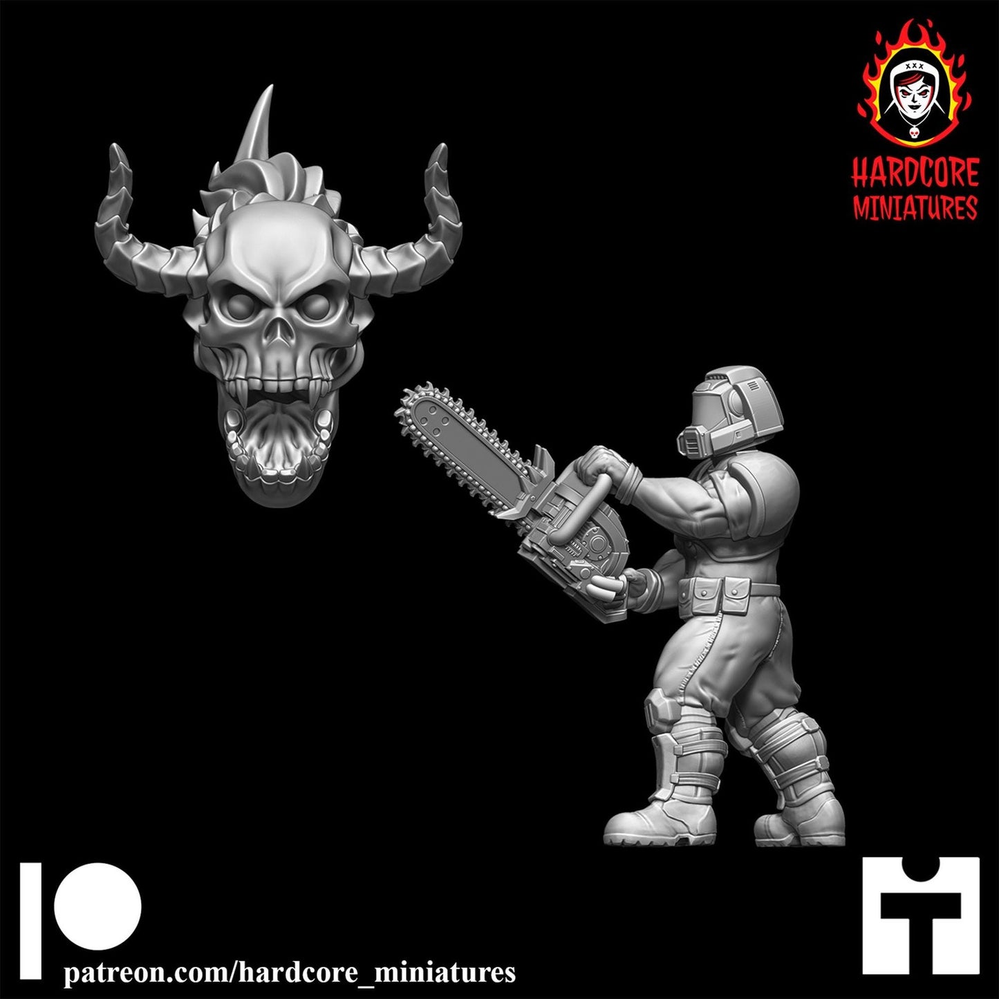 Doom Flaming Skull Demon Lost Souls 32mm dnd miniature doom video game