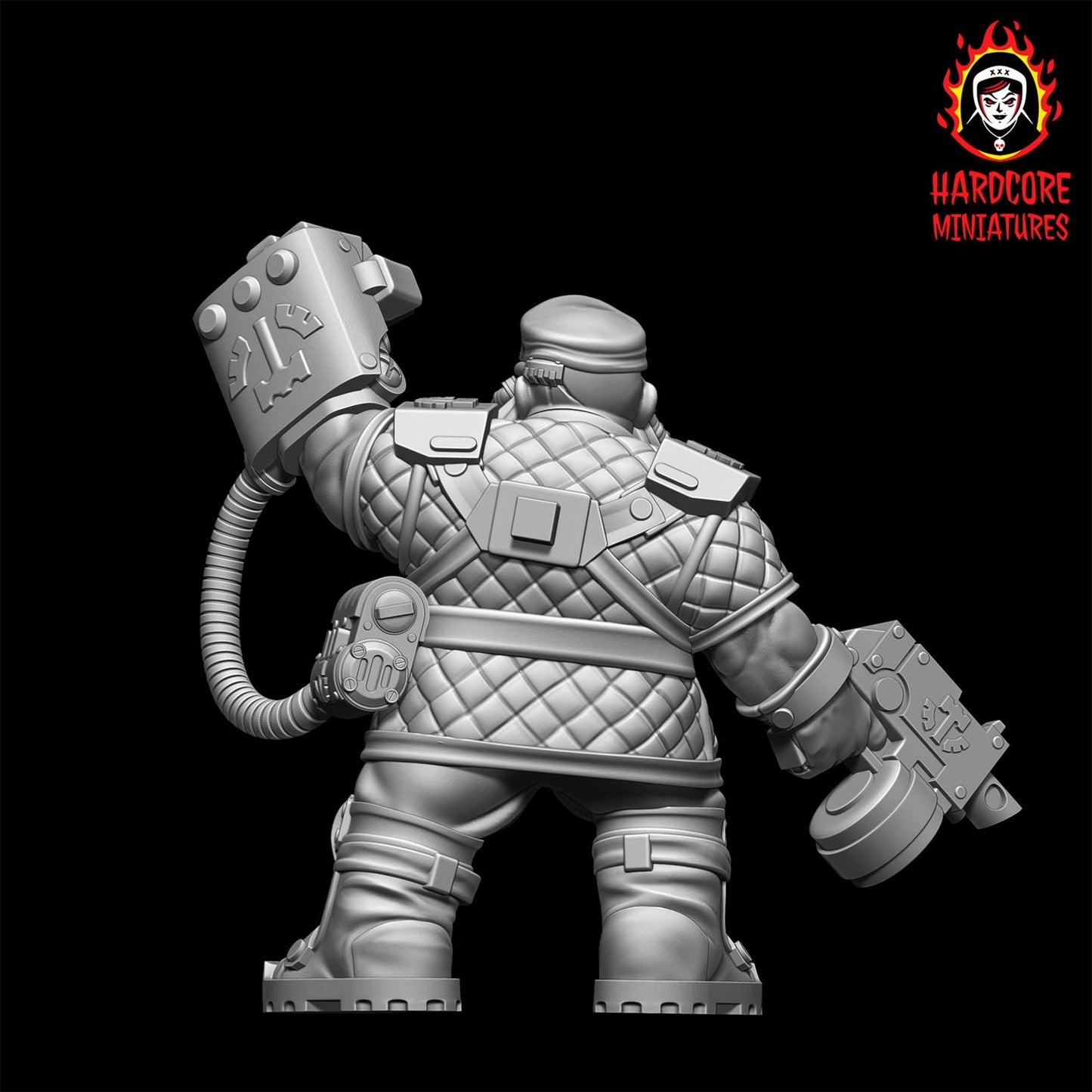 Space Dwarf Sergeant 28mm army builder set 1 3d printed minis tabletop hardcore