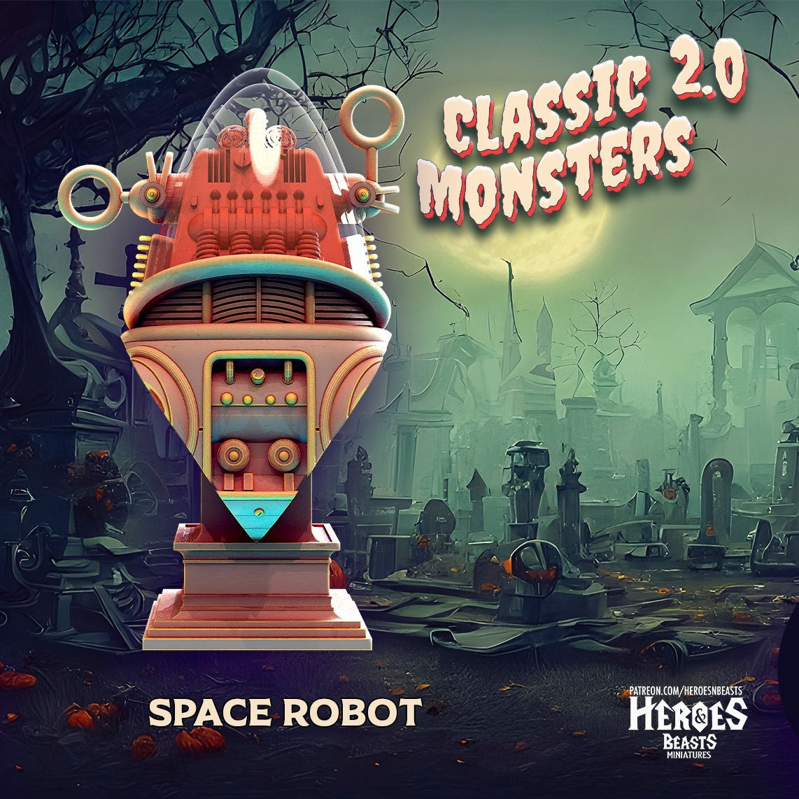 Space Robot | Robot Miniature | Heroes & Beasts | Classic Movie Monsters | DnD