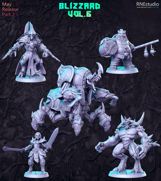 Blizzard Vol 6 Full Set DnD Miniature, Tabletop RPG DnD Mini, D&D Figurines, Fa