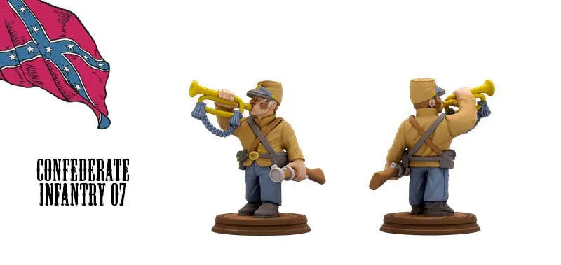 Confederate Infantry American Civil War Set DnD Miniature, Tabletop RPG, D&D Fi
