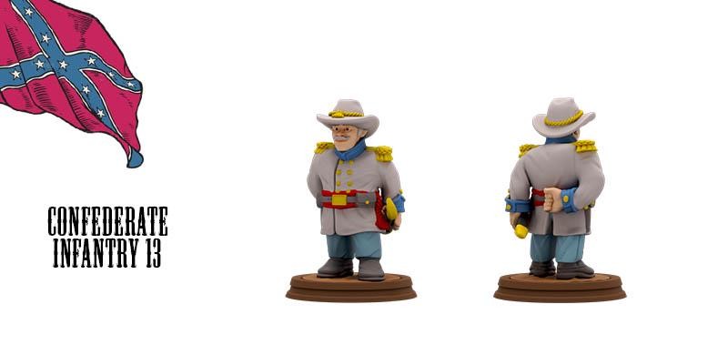 Confederate Infantry American Civil War Set DnD Miniature, Tabletop RPG, D&D Fi