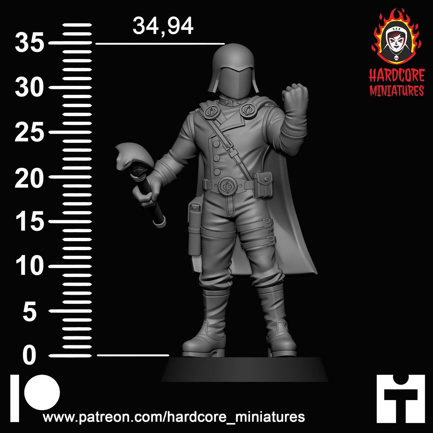 Snake Commander 32mm army builder set 1 3d printed minis tabletop hardcore mini