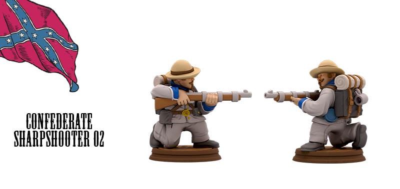 Confederate sharpshooters American Civil War Set DnD Miniature, Tabletop RPG, F