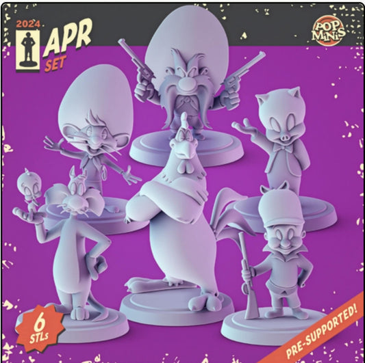Classic Cartoon 2 34mm Minis tabletop gaming, DnD Looney Tunes Elmer Fudd | Fog