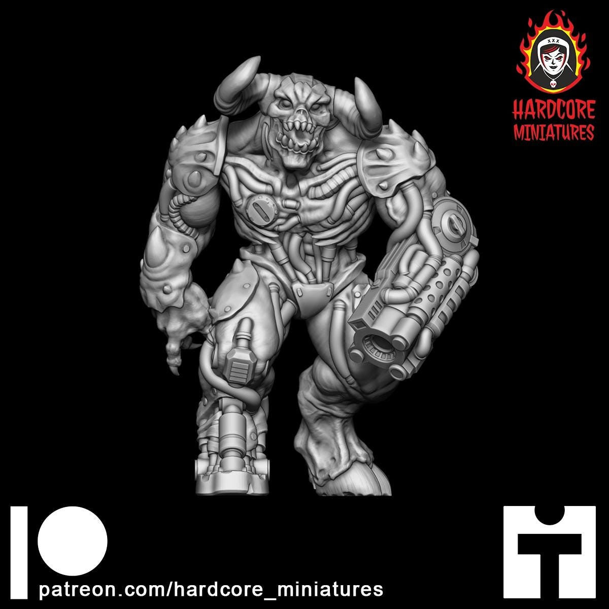 Doom Cyberdemon 32mm dnd miniature doom video game Cyber Demon
