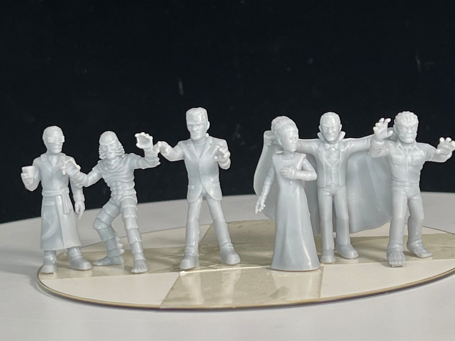 Classic horror Monsters 34mm tabletop mini's Dracula, Frankenstein, creature fr