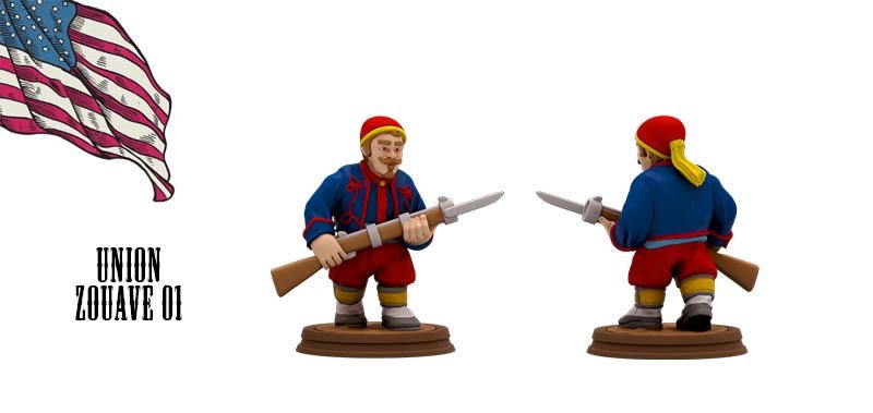 Union Zuoaves American Civil War Set DnD Miniature, Tabletop RPG, Figurines, wa
