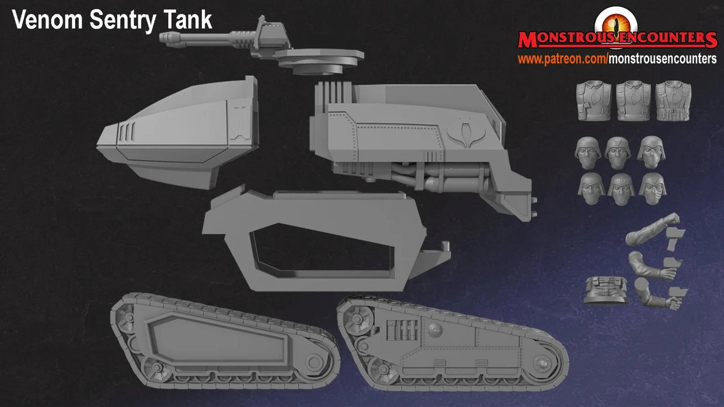 H.I.S.S. Venom Sentry Tank 28mm G.I. Joe table top 3D printed vehicle Cobra