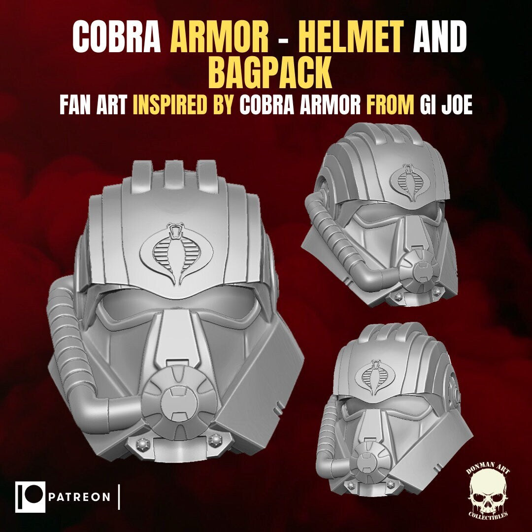Armored Cobra Commander Set 1:12 Toy Accessory Free Shipping.