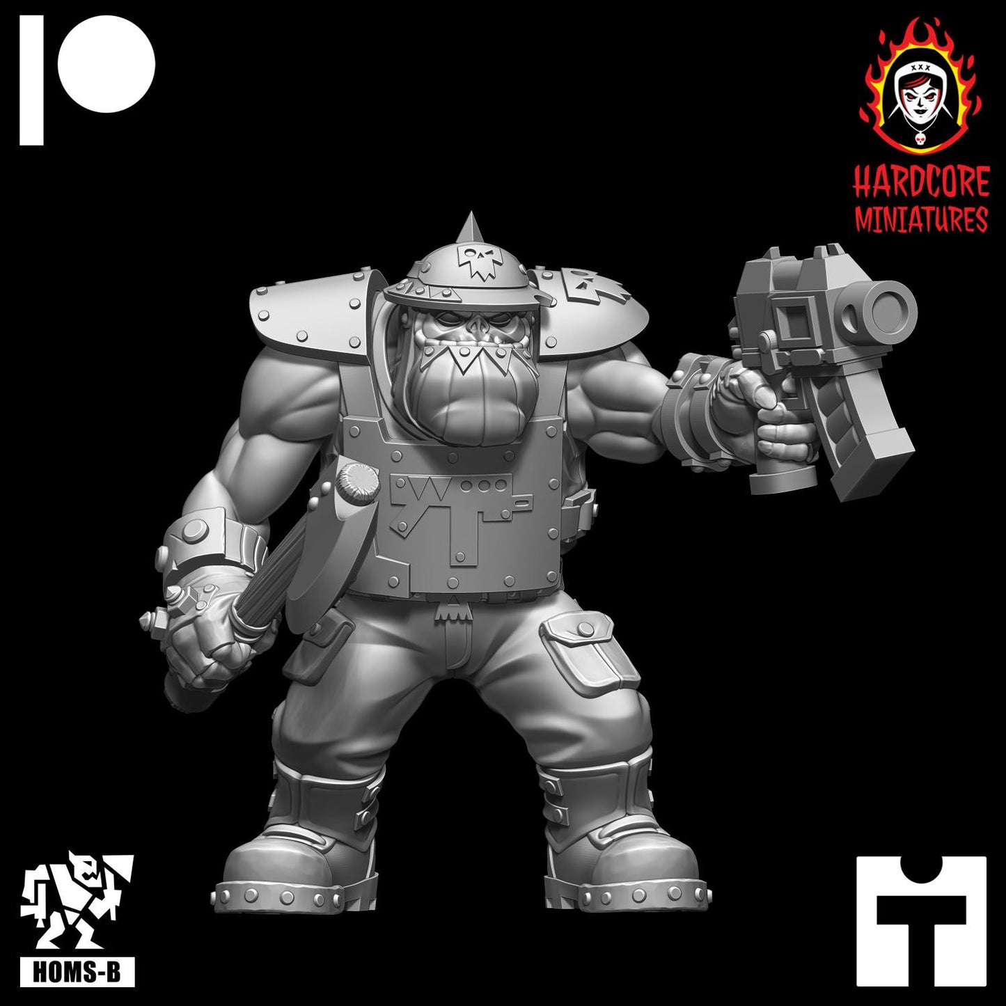 Brit Orcs Trench Raiders Heads 10 pack 28mm army builder set 1 3d printed minis