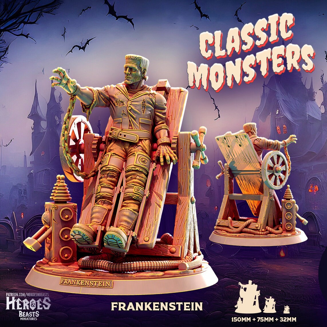 Frankenstein | Monster Miniature | Heroes & Beasts | Classic Movie Monsters | D