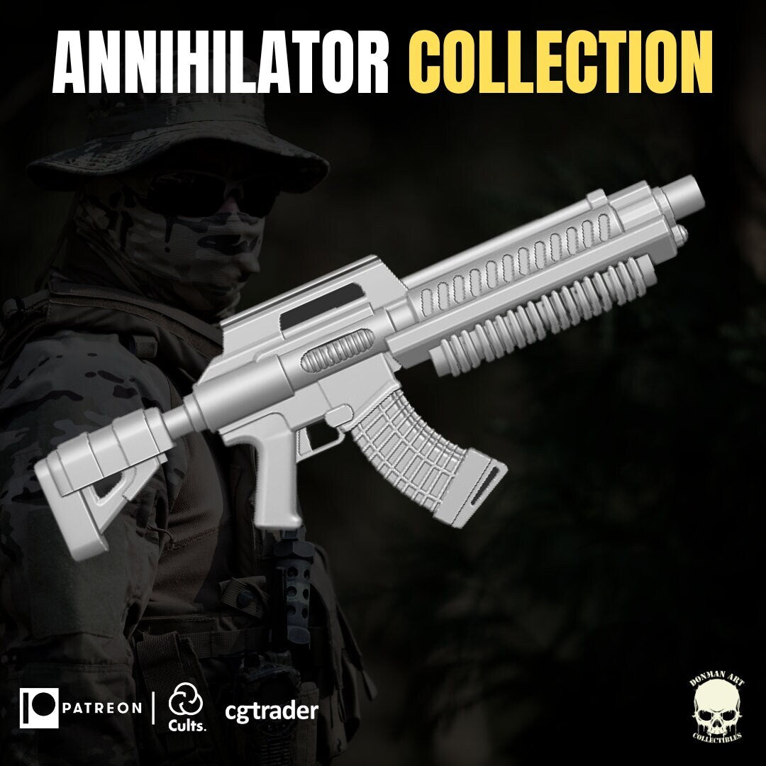 Annihilator Gun set 1/12 rifle Marvel Legends GI Joe classified 1:12 mezco acti