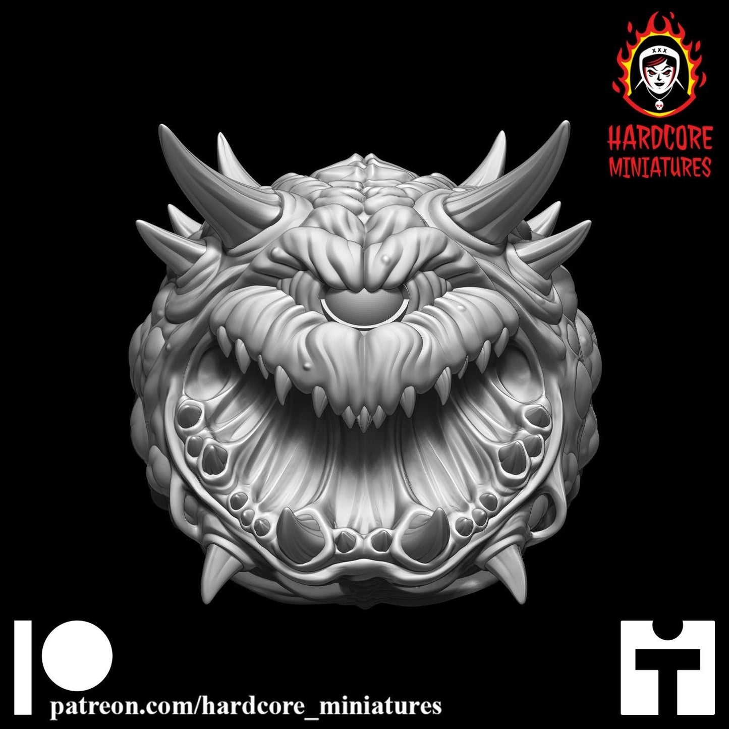 Doom Cacodemon Pain Elemental 32mm dnd miniature doom video game Meatballs