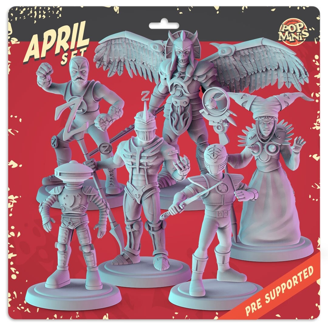 Power Rangers Villans 3d printed mini's Popmini 34mm nostalgia