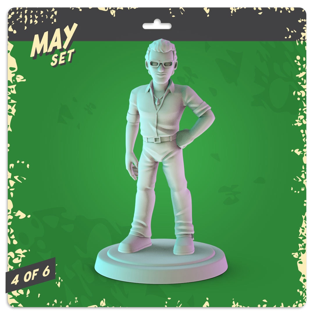 Jurassic park 3d printed mini's Pop mini 36mm pop culture 90's nostalgia DND