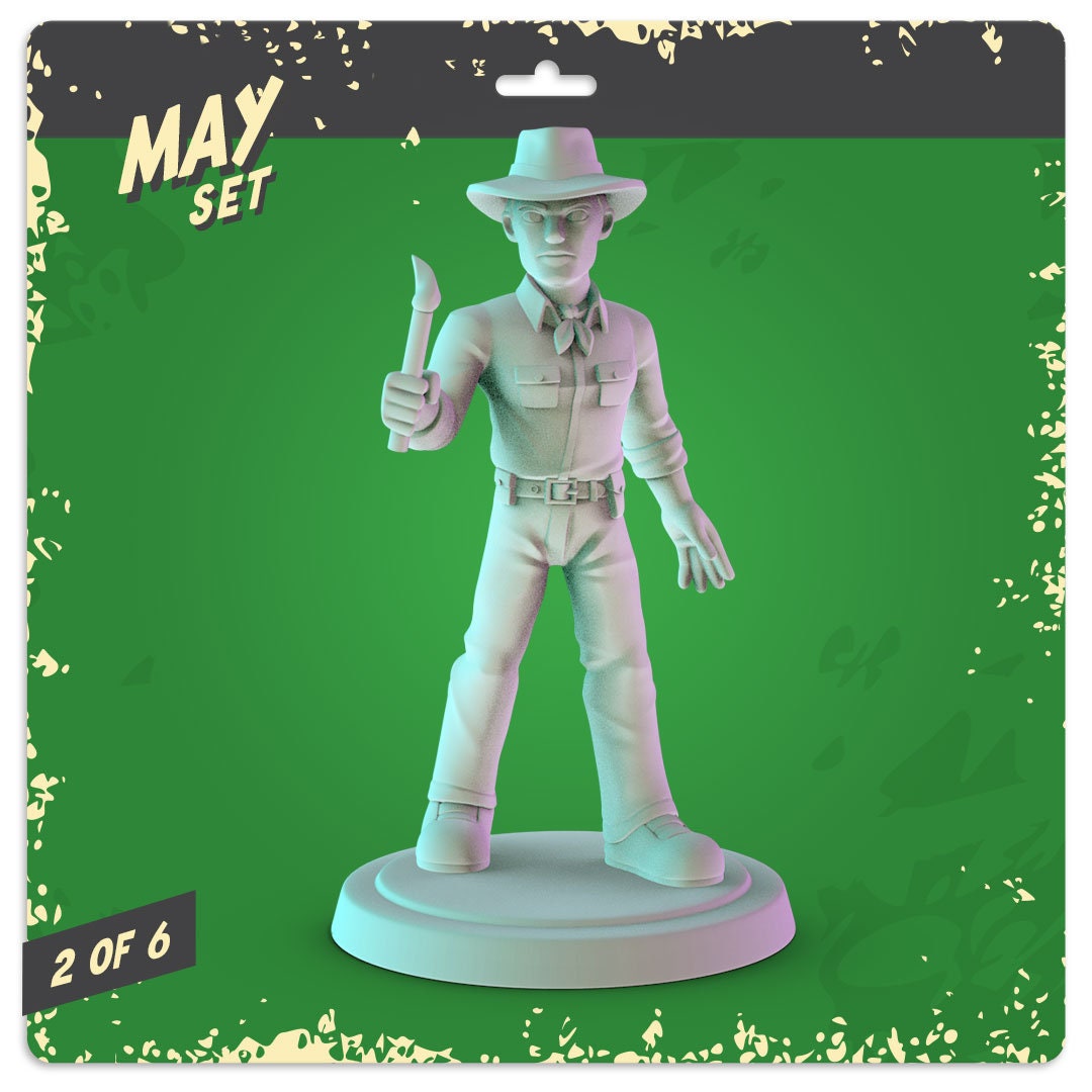 Jurassic park 3d printed mini's Pop mini 36mm pop culture 90's nostalgia DND