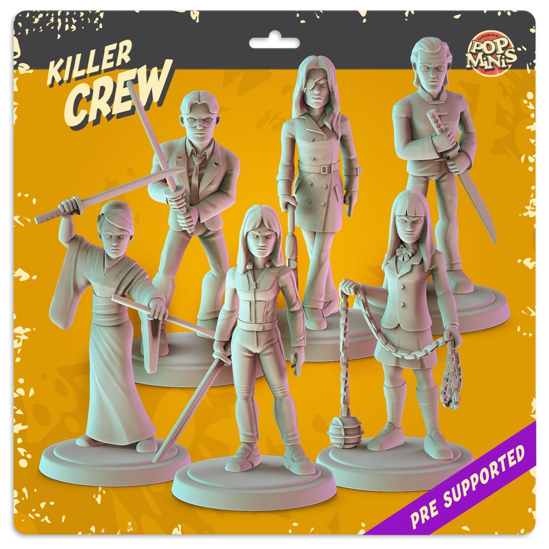 Kill Bill 34mm table top mini's pop culture, Quentin Tarantino, the bride, bill