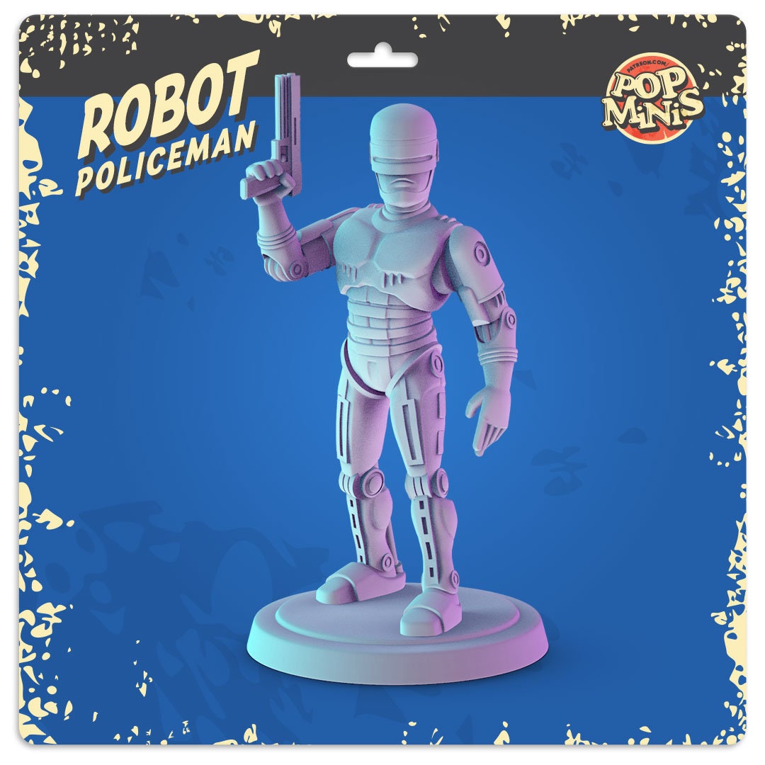 Justice 34mm Minis Robocop, ed-209, Judge Dredd, mean Machine angel, captain pl