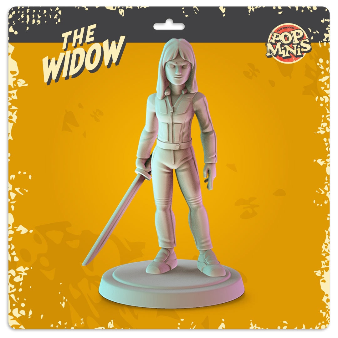 Kill Bill 34mm table top mini's pop culture, Quentin Tarantino, the bride, bill