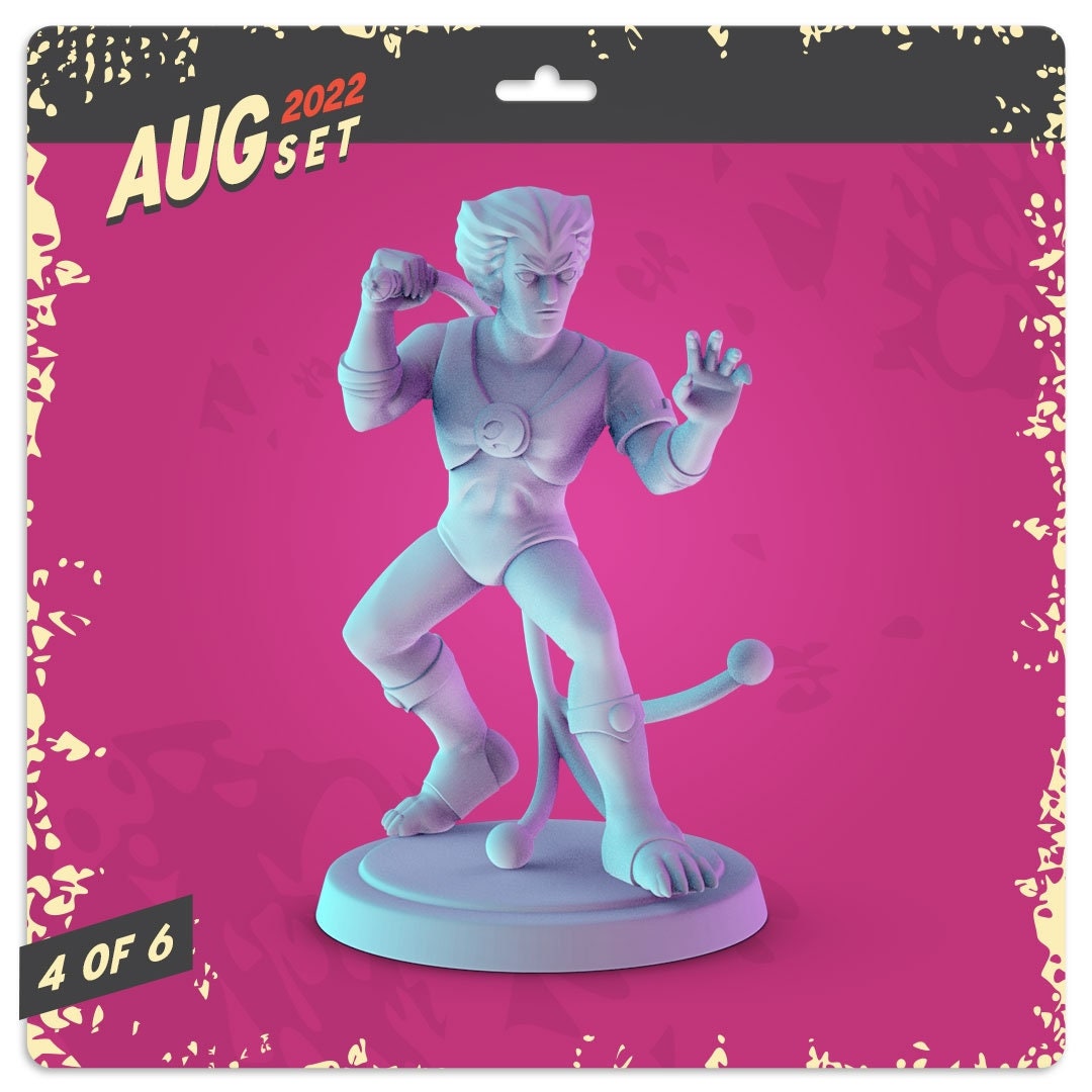 Thundercat cartoon Miniatures - complete set 6 x 34mm Dioramas, tabletop RPGs d