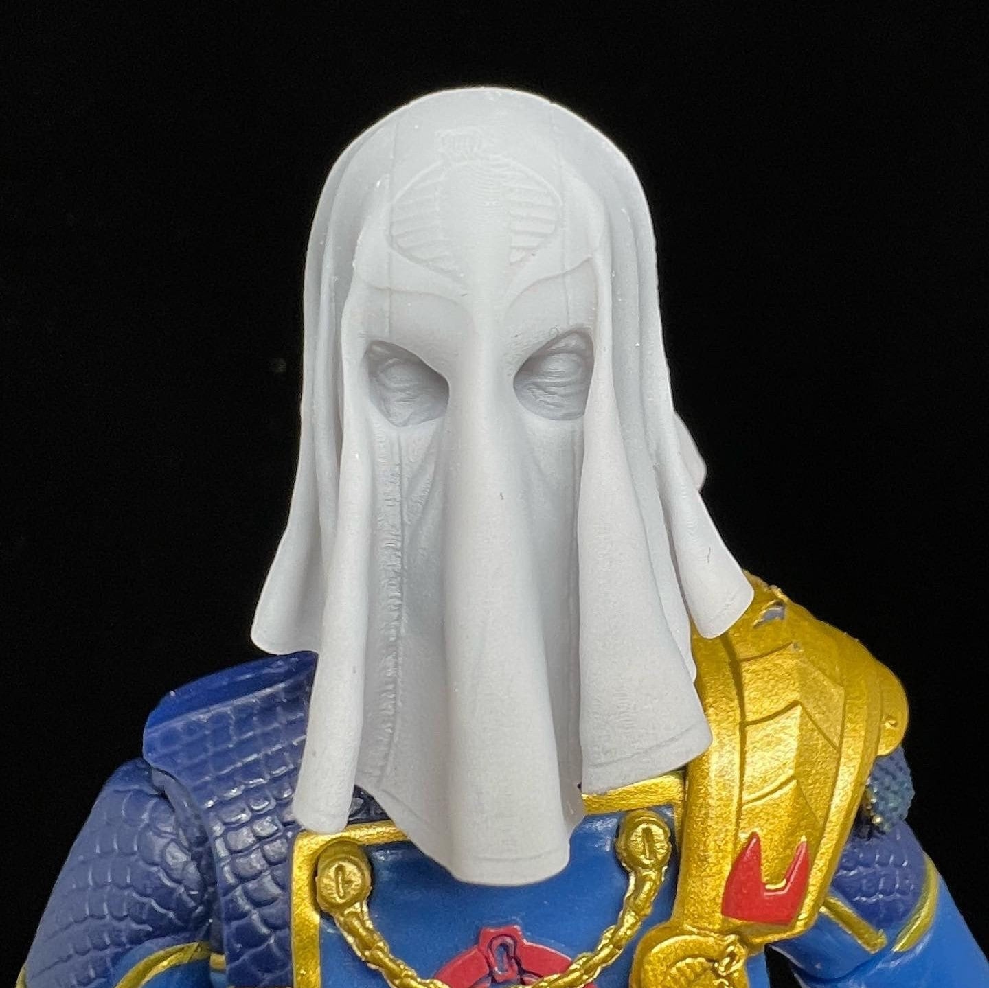 GI Joe Cobra Commander Custom Head Set 6" - Hooded, Classic, Movie Edition