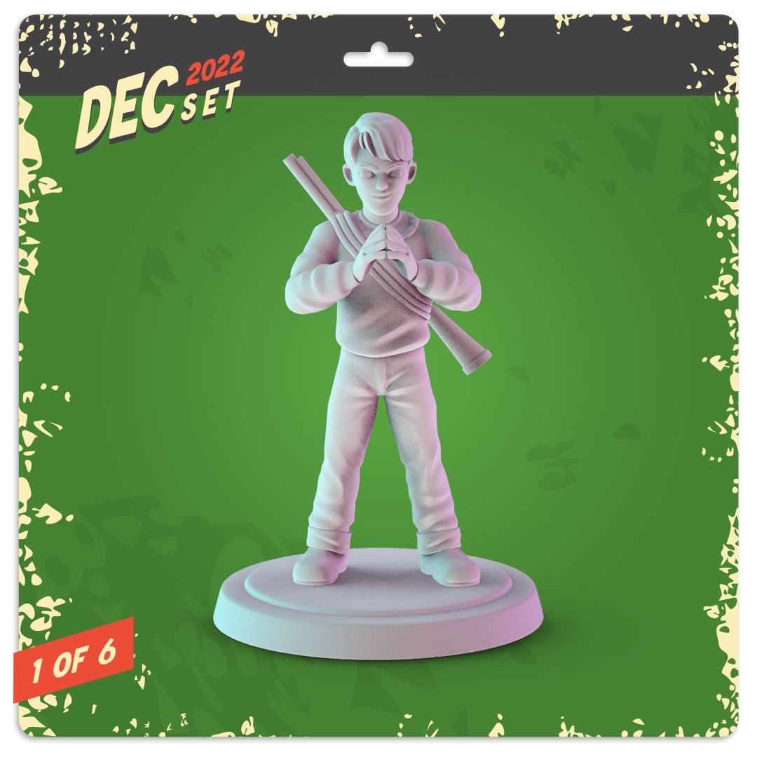 Christmas, holiday Miniatures - complete set 6 x 36mm Dioramas, tabletop RPGs.