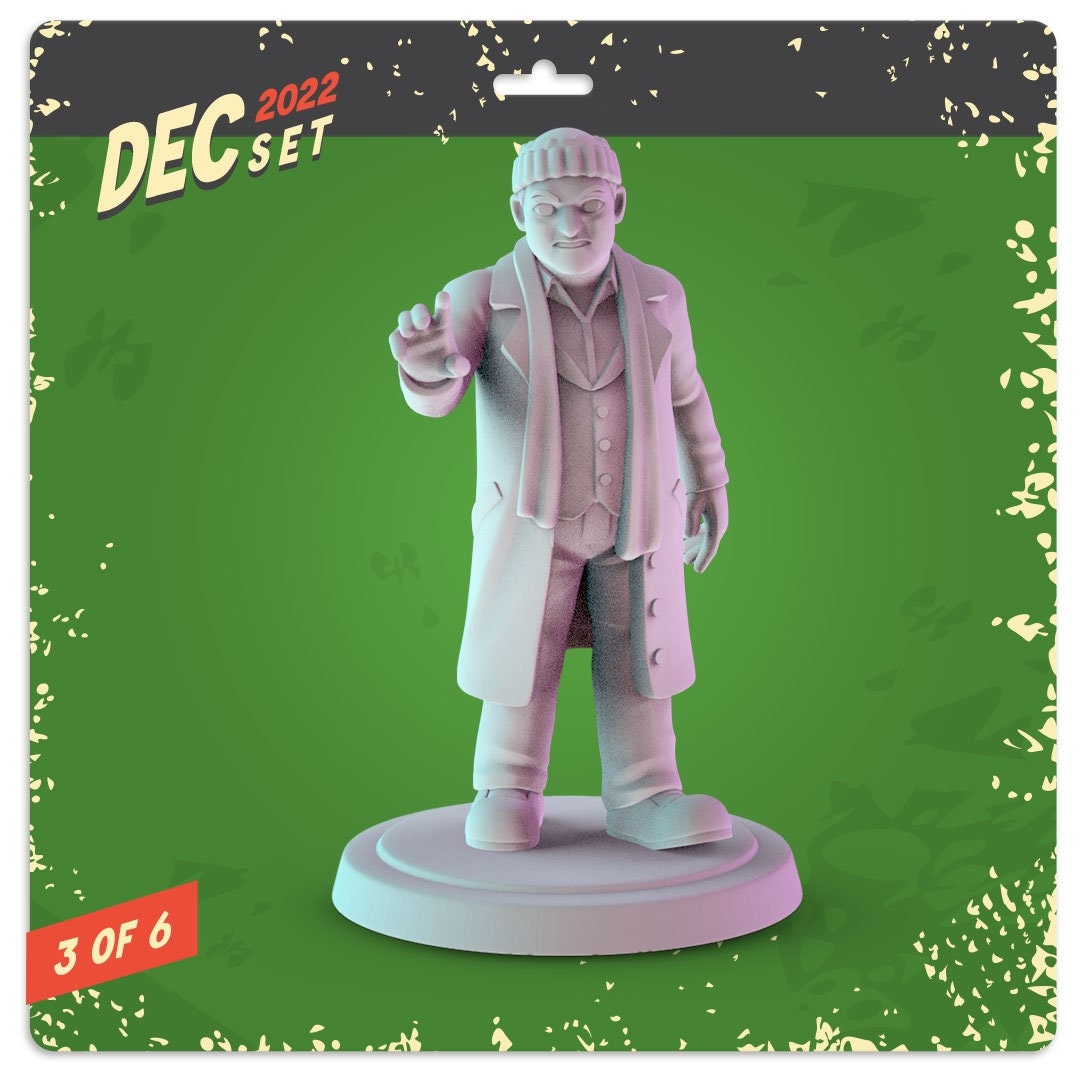 Christmas, holiday Miniatures - complete set 6 x 36mm Dioramas, tabletop RPGs.