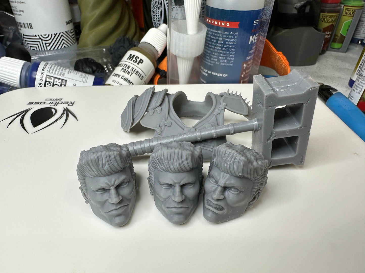 Road Pig kit, head shoulder pads, hammer GI Joe Classified 1/12 scale head unpa