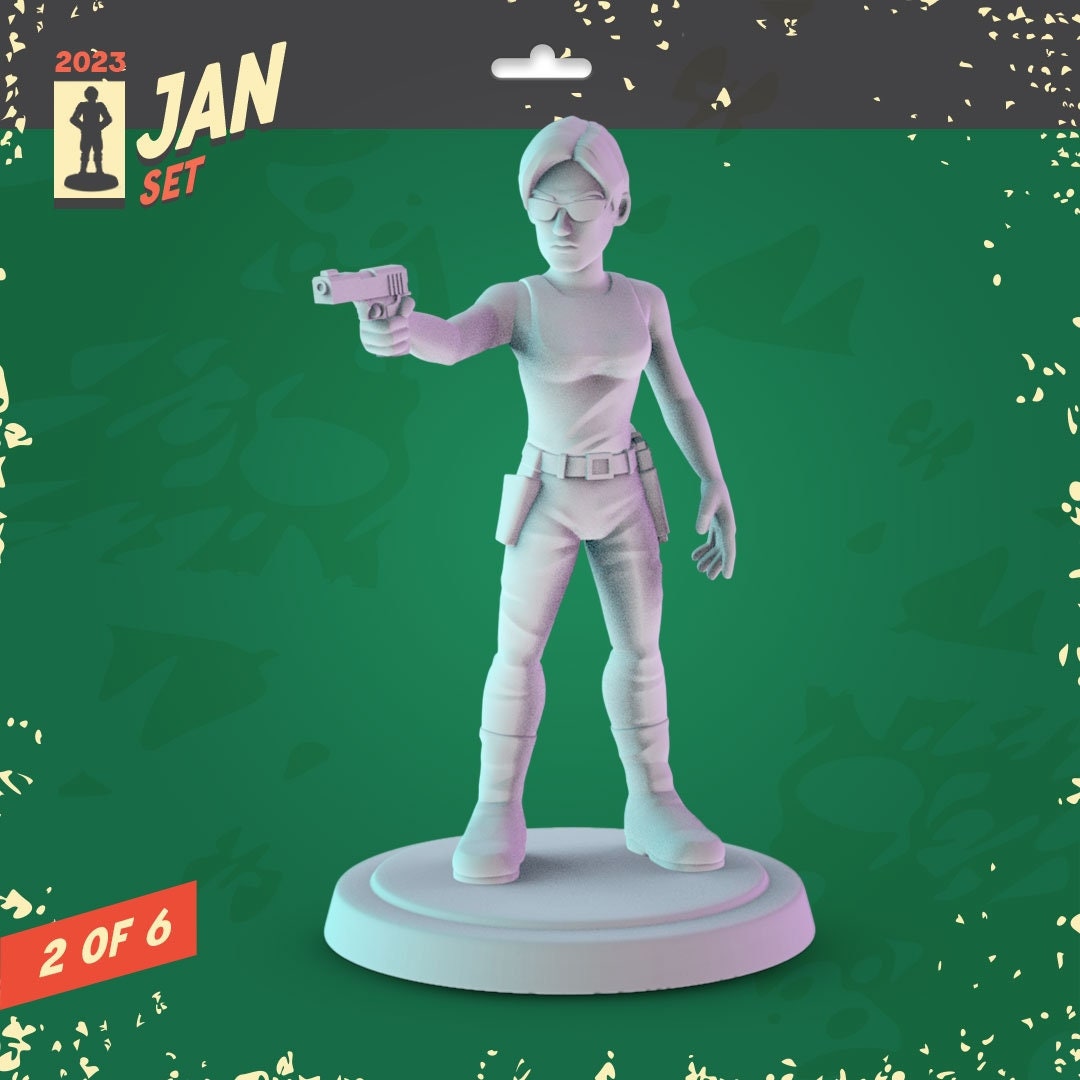 The Matrix 3d printed mini's Popmini 36mm pop culture DnD gaming