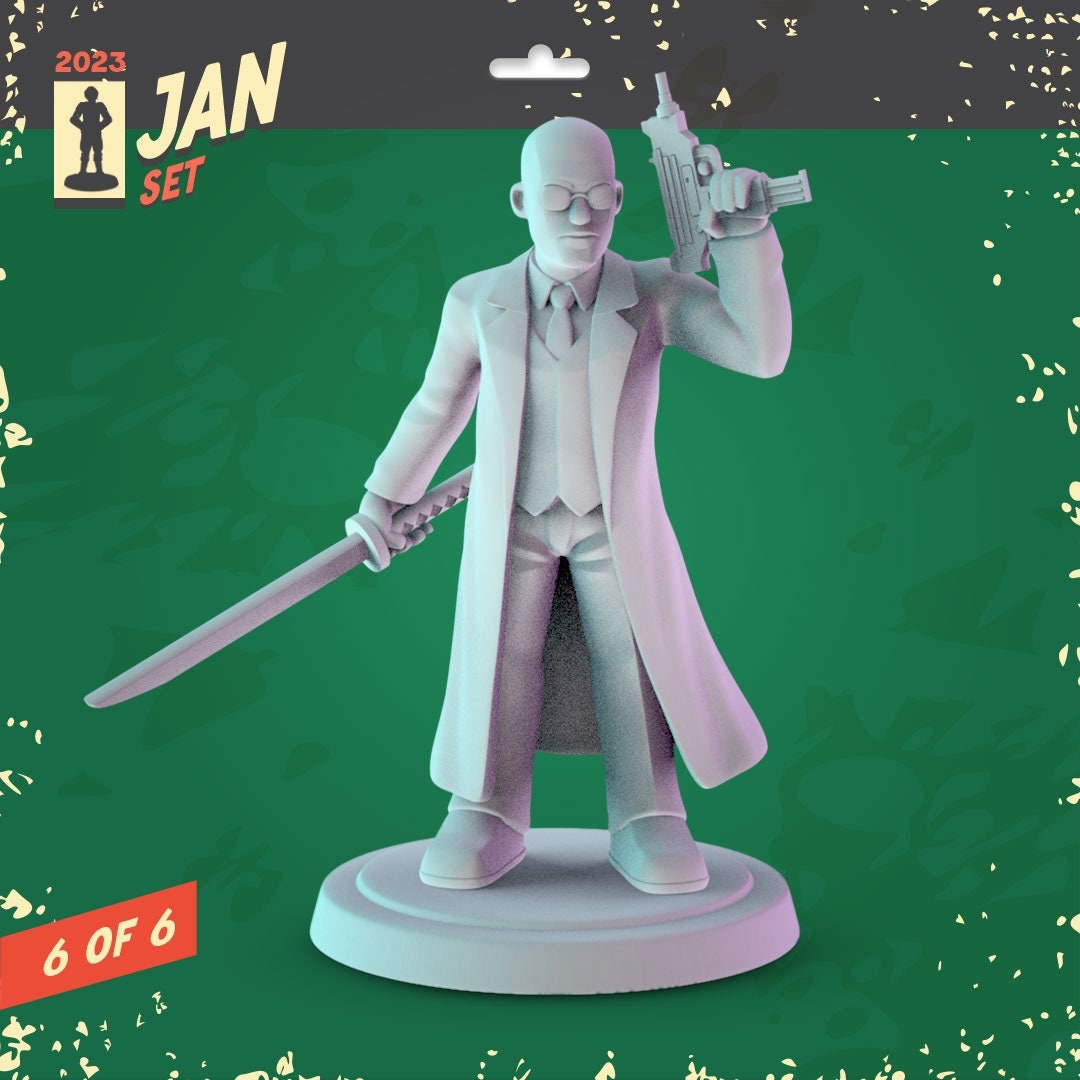 The Matrix 3d printed mini's Popmini 36mm pop culture DnD gaming