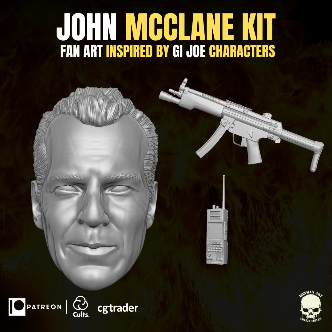 Die Hard john McLane kit, head sculpt, Weapon, GI Joe Classified, mezco, marvel