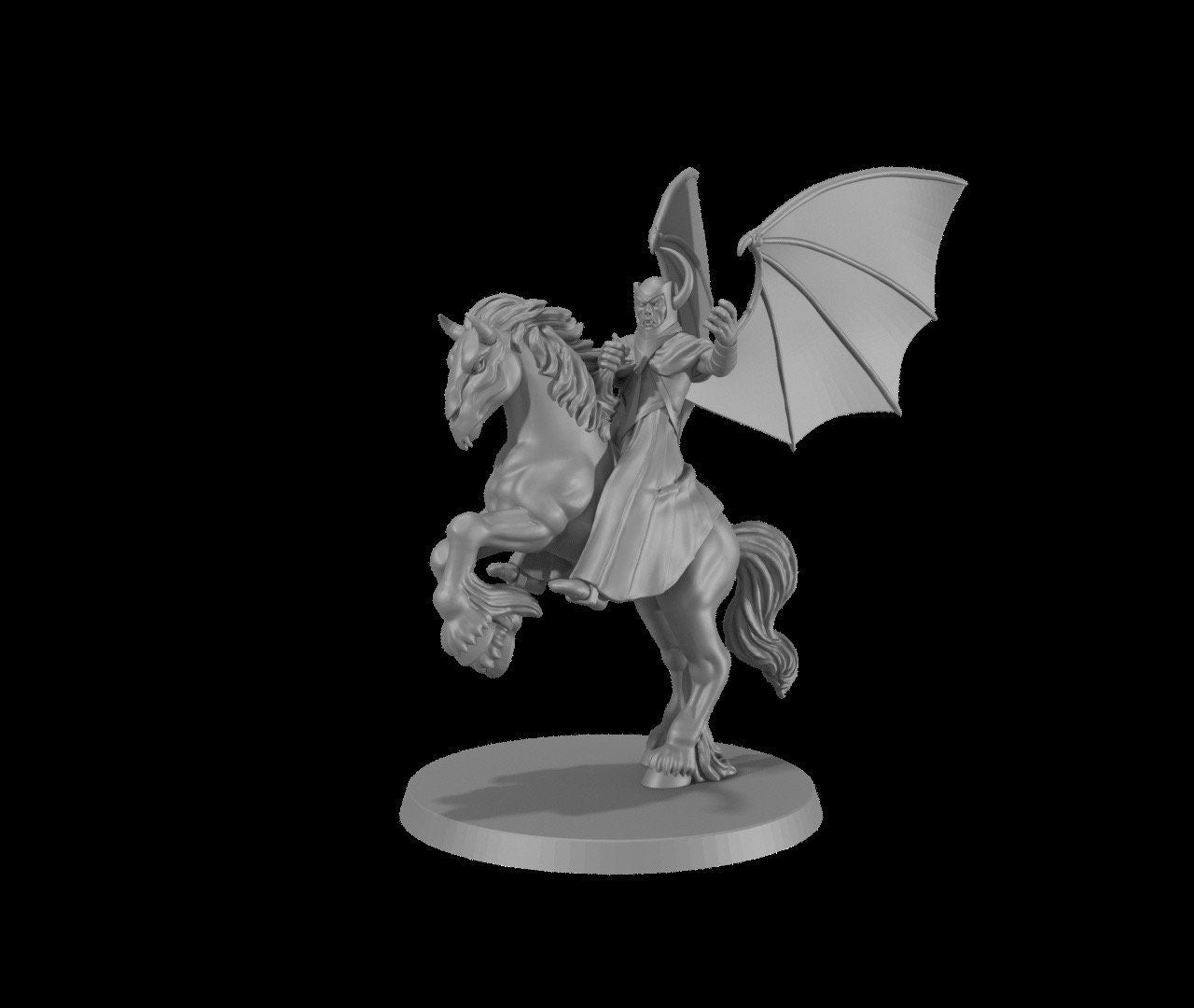 Venger on Nightmare Miniature: Villain DnD Cartoon, Unpainted (28/32mm)