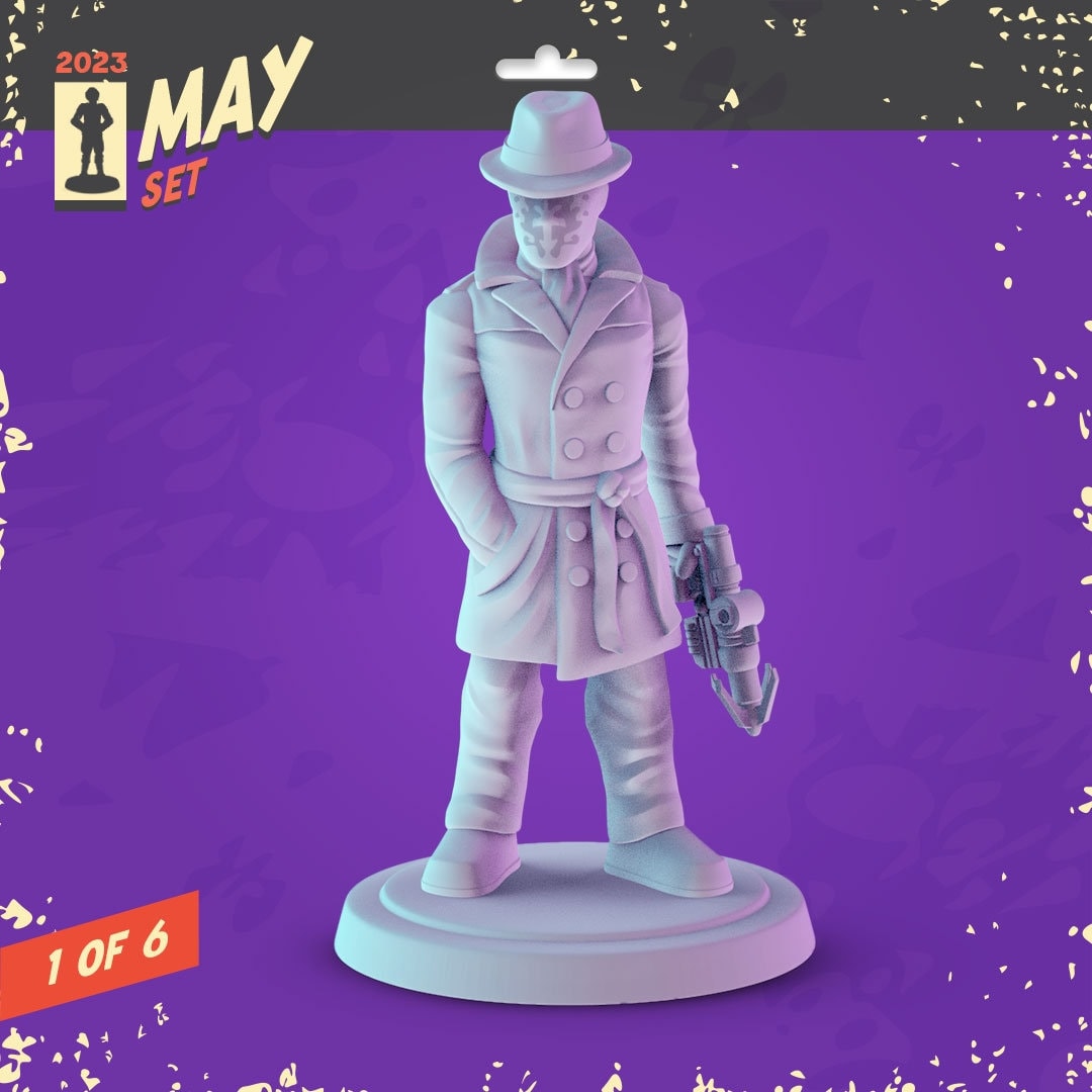 Watchmen 34mm tabletop mini's Dr. Manhattan, The comedian, Rorschach, nite