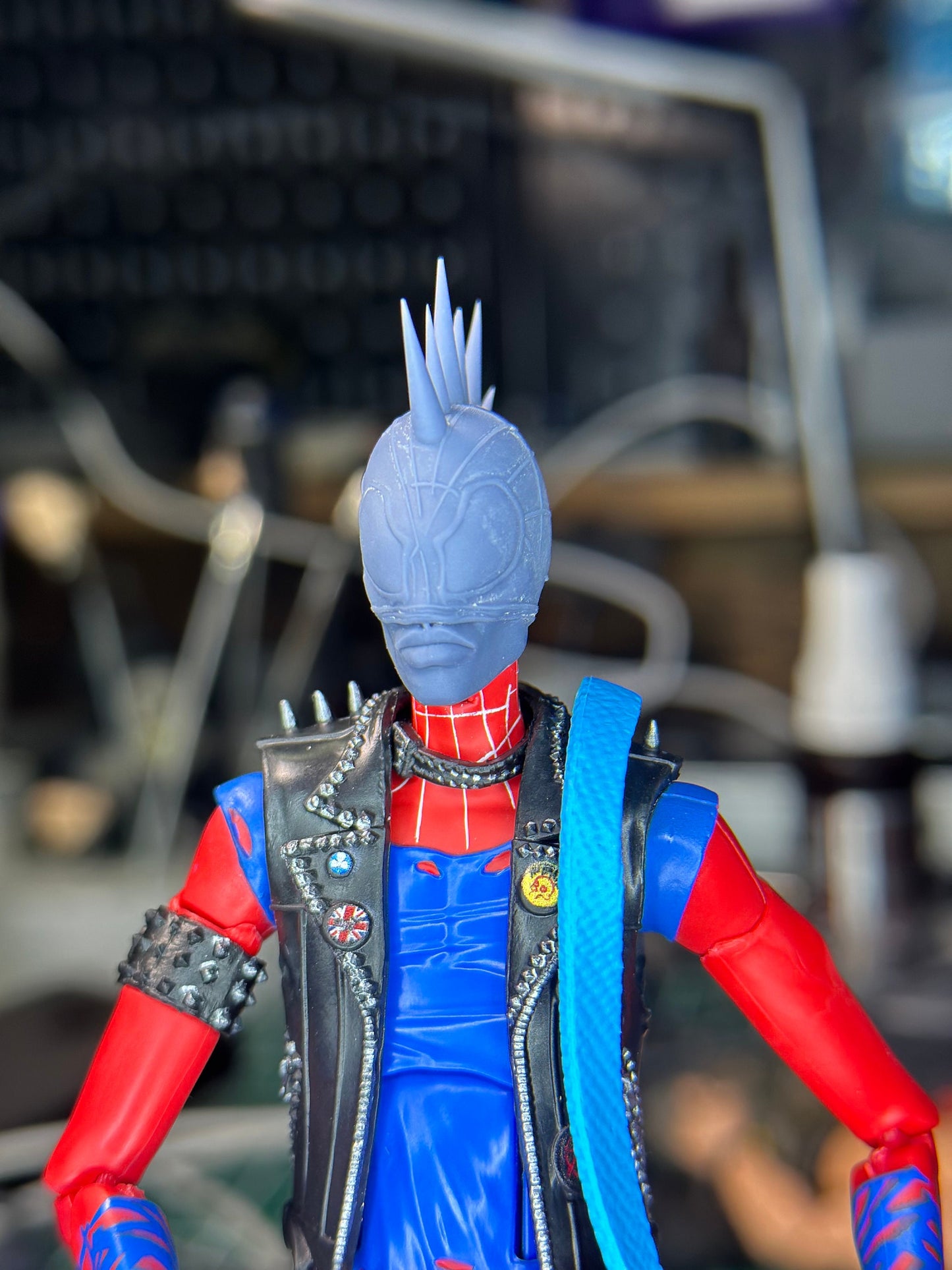 Hobart Brown Spider-Punk head sculpt GI Joe Classified 1/12 scale head unpainte