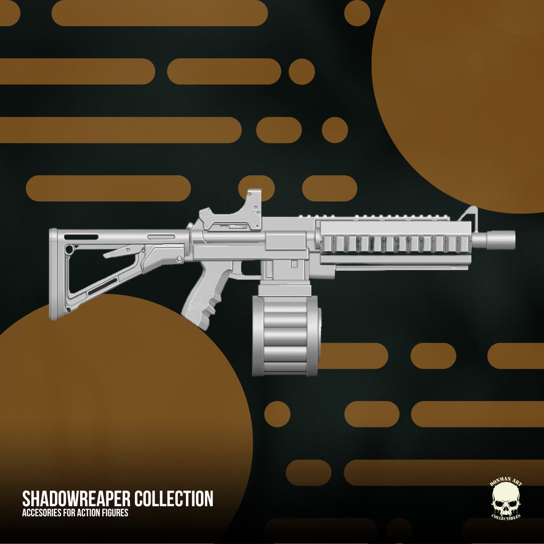 Shadow Reaper Gun set 1/12 rifle Marvel Legends GI Joe classified 1:12 mezco ac